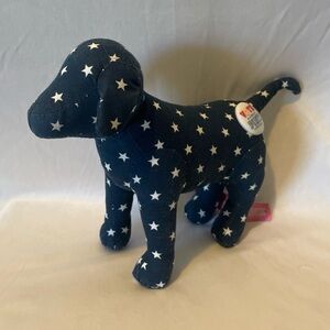 Victoria’s Secrets Plush Dog Blue With White Stars & Button Vote For Pink